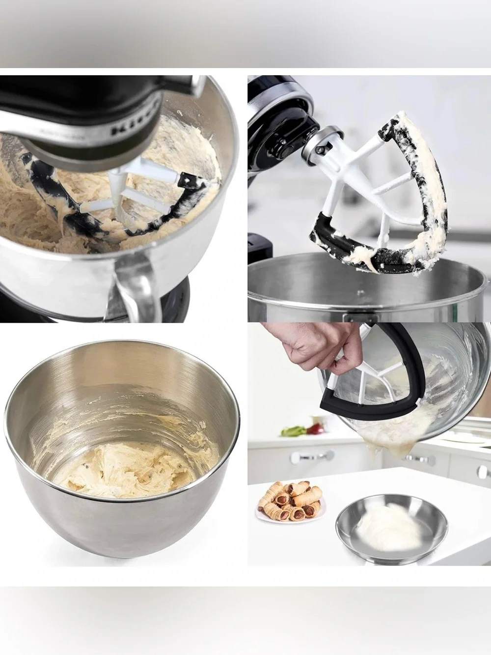 Flex Edge Beater for KitchenAid, Mixer Attachement Compatible With KitchenAid, M